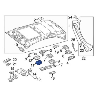 Mercedes-Benz OE - Front Right Speaker Cover