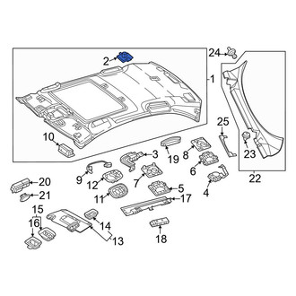 Mercedes-Benz OE - Front Left Headliner Bracket