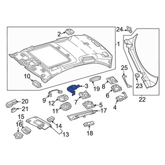 Mercedes-Benz OE - Front Left Headliner Bracket