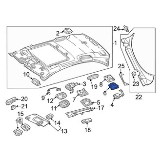 Mercedes-Benz OE - Rear Left Roof Bezel