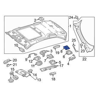 Mercedes-Benz OE - Rear Left Roof Bezel