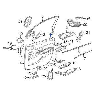 Mercedes-Benz OE - Front Left Door Lock Knob Bezel