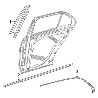 Mercedes-Benz OE - Rear Door - Exterior Trim (Sport Utility Coupe)