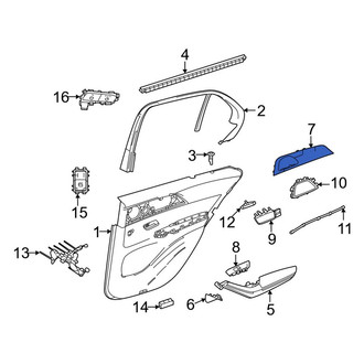Mercedes-Benz OE - Rear Left Door Trim Molding
