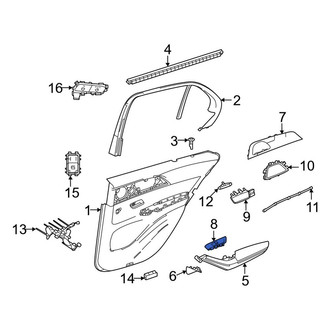 Mercedes-Benz OE - Rear Left Door Switch Trim Panel