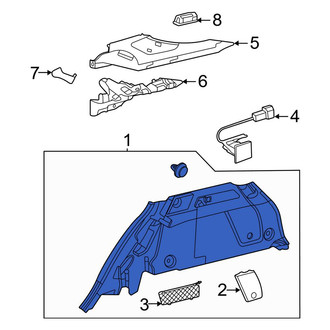 Mercedes-Benz OE - Rear Right Upper Interior Quarter Panel Trim Panel