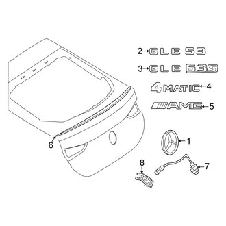 Mercedes-Benz OE - Lift Gate - Exterior Trim (Sport Utility Coupe)