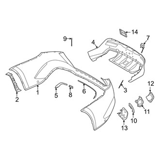 Mercedes-Benz OE - Rear Bumper - Bumper & Components (Bumper Cover & Trim), (4Matic Sport Utility Coupe)
