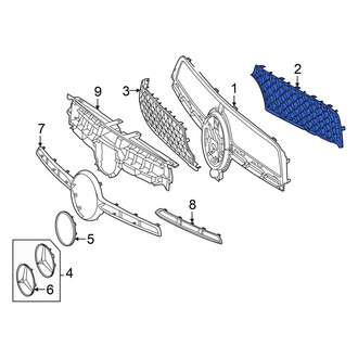 Mercedes-Benz OE - Front Right Upper Grille