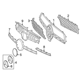 Mercedes-Benz OE - Front Bumper & Grille - Grille & Components (4Matic)