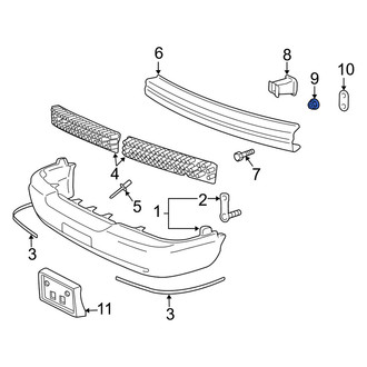 Mercury OE - Bumper Impact Bar Nut