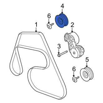 Mercury OE - Accessory Drive Belt Idler Pulley