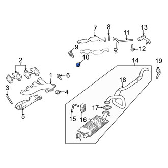 Mercury OE - Exhaust Flange Nut