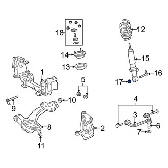 Mercury OE - Rear Lower Suspension Control Arm Nut