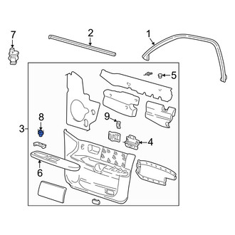 Mercury OE - Front Right Door Window Switch