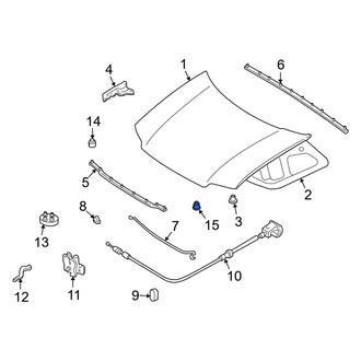 Mercury OE - Lower Hood Stop Buffer