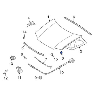 Mercury OE - Hood Insulation Pad Clip
