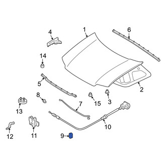 Mercury OE - Hood Prop Rod Clip