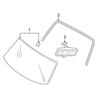 Mercury OE - Windshield - Glass (Hybrid)