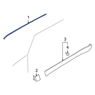 Mercury OE - Right Roof Molding