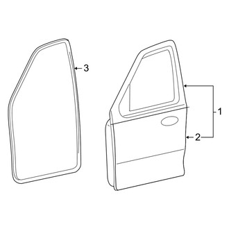 Mercury OE - Front Door - Door & Components (Hybrid)