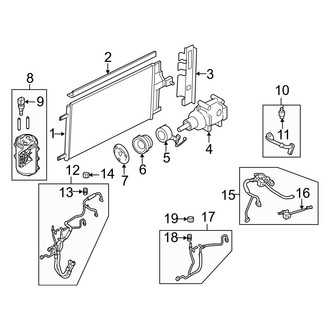 Mercury OE - Air Conditioner & Heater - Condenser, Compressor & Lines (Front), (FULL HYBRID EV-GAS (FHEV))