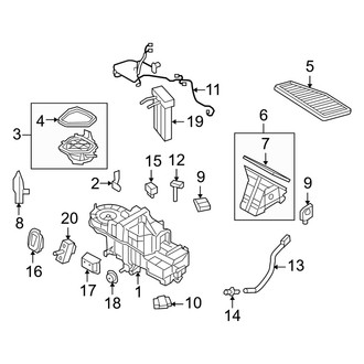 Mercury OE - Air Conditioner & Heater - Evaporator Components