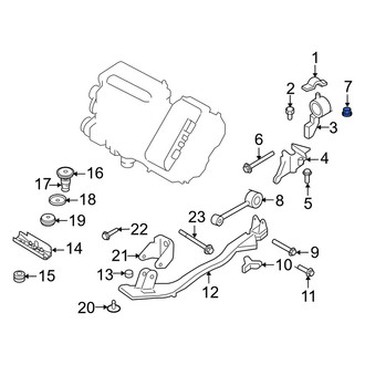 Mercury OE - Engine Mount Support Bracket Nut