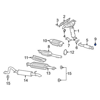 Mercury OE - Catalytic Converter Nut