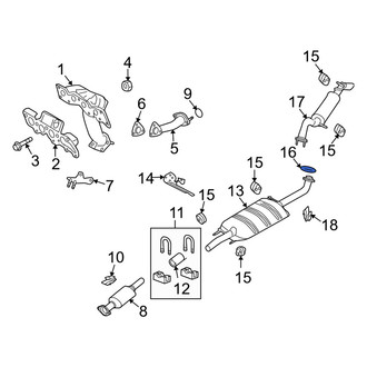 Mercury OE - Rear Forward Catalytic Converter Gasket