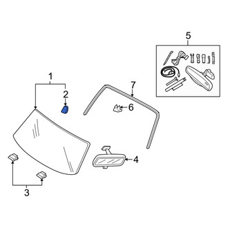 Mercury OE - Interior Rear View Mirror Bracket