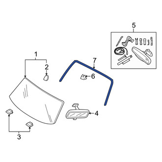 Mercury OE - Front Windshield Molding