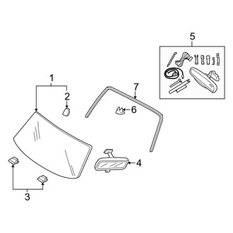Mercury OE - Windshield - Glass (Hybrid)