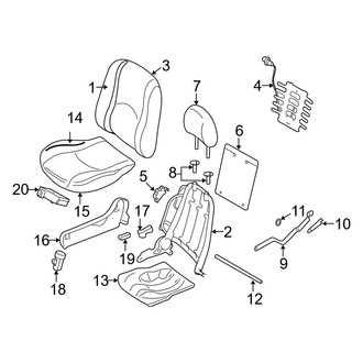 Mercury OE - Seats & Tracks - Front Seat Components (FULL HYBRID EV-GAS (FHEV))