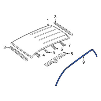 Mercury OE - Left Roof Panel Weatherstrip