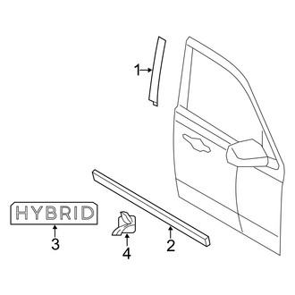 Mercury OE - Front Door - Exterior Trim (Hybrid)