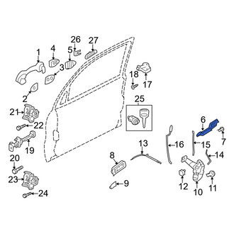 Mercury OE - Front Left Exterior Door Handle Reinforcement