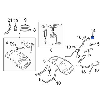 Mercury OE - Fuel Filler Neck Mount Plate