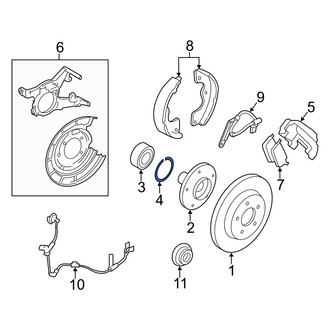 Mercury OE - Rear Wheel Bearing Snap Ring