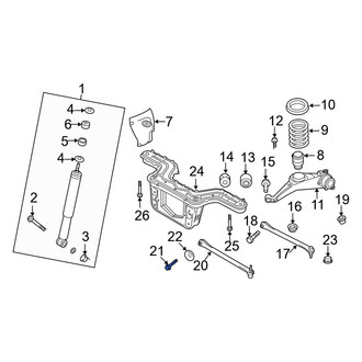 Mercury OE - Rear Lower Suspension Control Arm Bolt