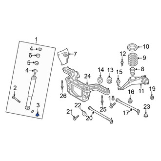 Mercury OE - Suspension Shock Absorber Nut