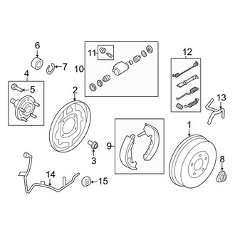 Mercury OE - Rear Suspension - Brake Components (Hybrid 4WD)