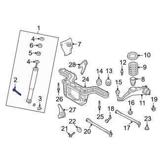 Mercury OE - Suspension Shock Absorber Bolt