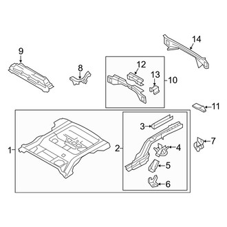 Mercury OE - Rear Body & Floor - Floor & Rails (FULL HYBRID EV-GAS (FHEV))