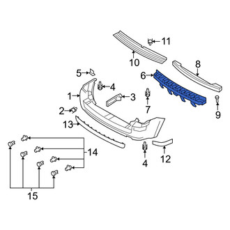 Mercury OE - Rear Bumper Impact Absorber