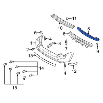 Mercury OE - Rear Bumper Cover Reinforcement Beam