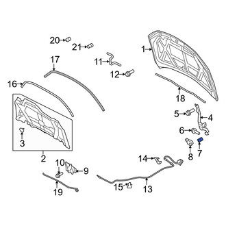 Mercury OE - Rear Bumper Cover Reinforcement Nut