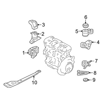 Mercury OE - Engine / Transaxle - Engine & Transmission Mounting (2.3L)