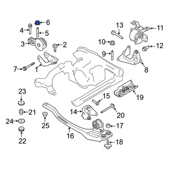 Mercury OE - Engine Mount Nut