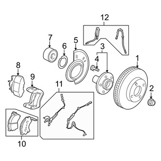 Mercury OE - Front Suspension - Brake Components